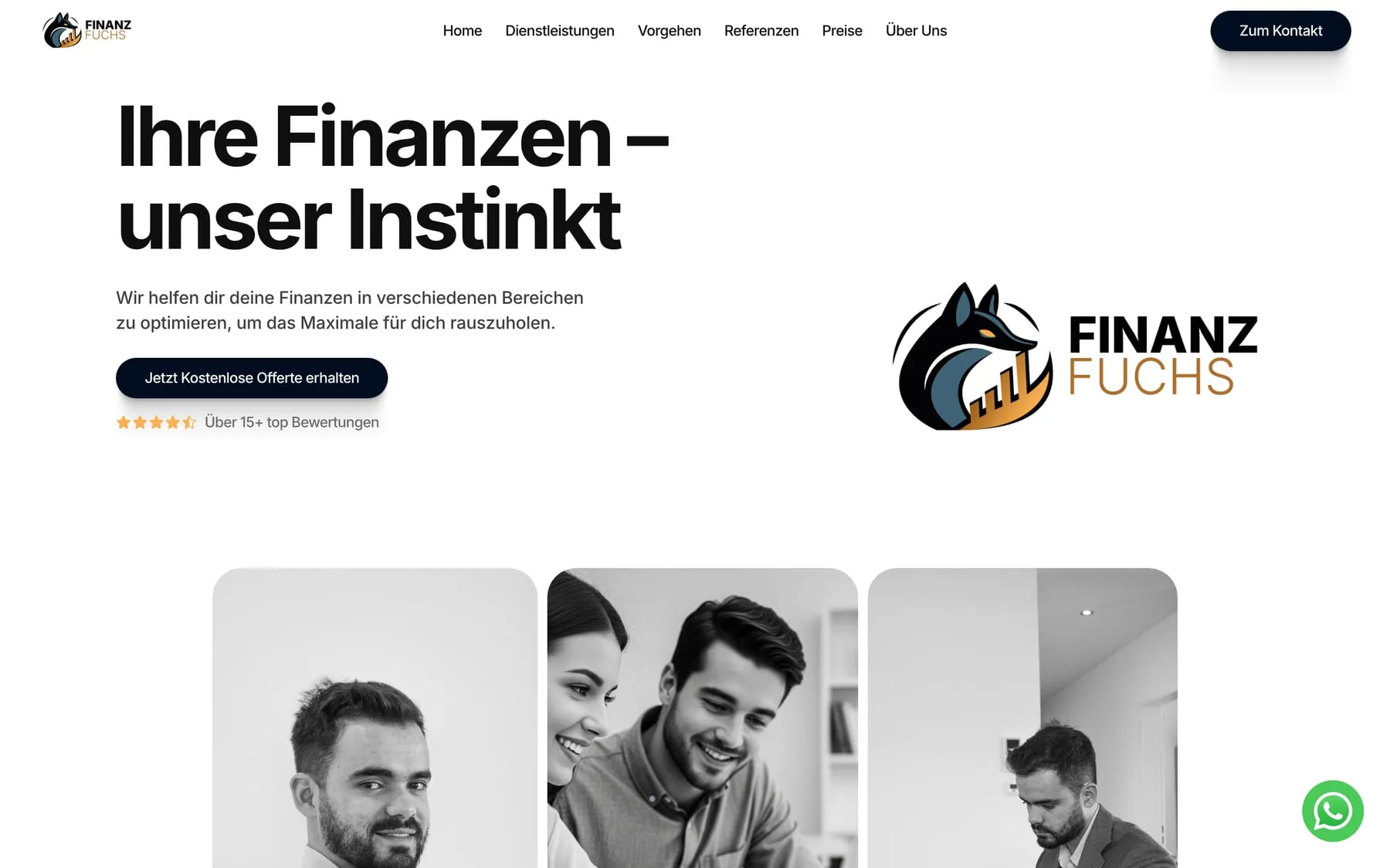 Finanz Fuchs GmbH — Desktop-Ansicht