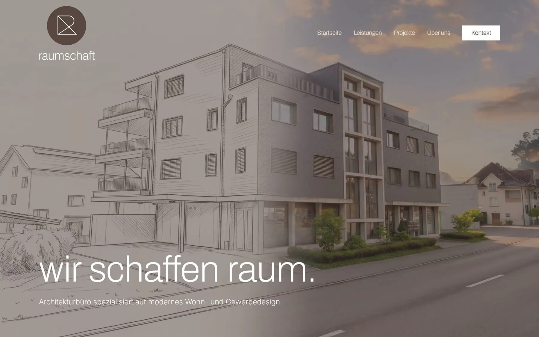 Raumschaft GmbH — Desktop-Ansicht